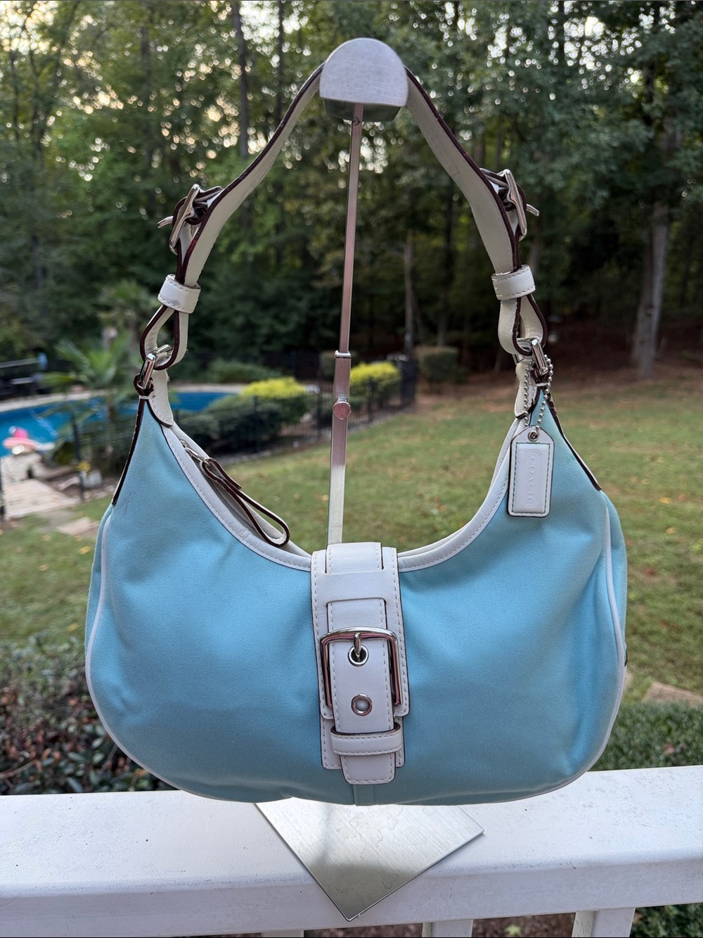 Coach Y2K Hamptons Leather Flap Hobo Bag